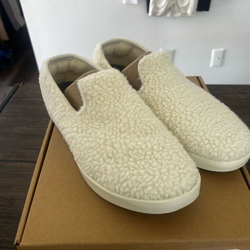 Allbirds Wool Lounger Fluff Natural White Slip On Shoes Men's Size 10 - Picture 3 of 6